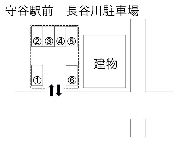 守谷駅前　長谷川駐車場の駐車配置図