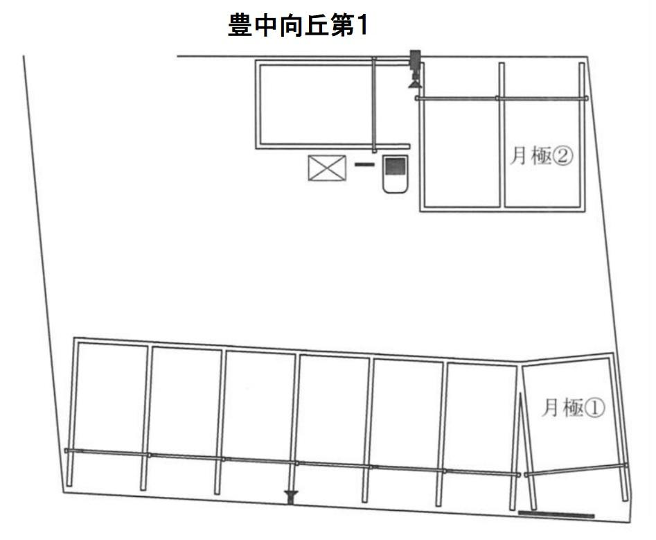 豊中向丘第１の駐車配置図