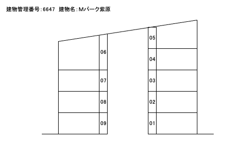 Ｍパーク紫原の駐車配置図