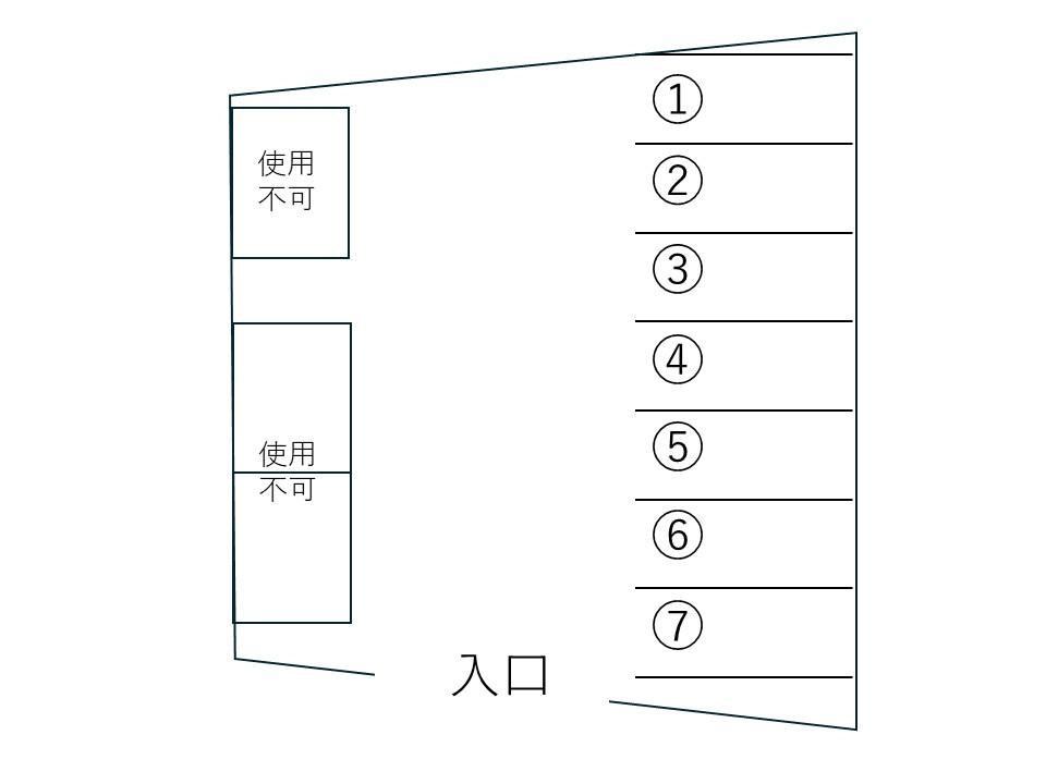 協同建設(株)駐車場の駐車配置図