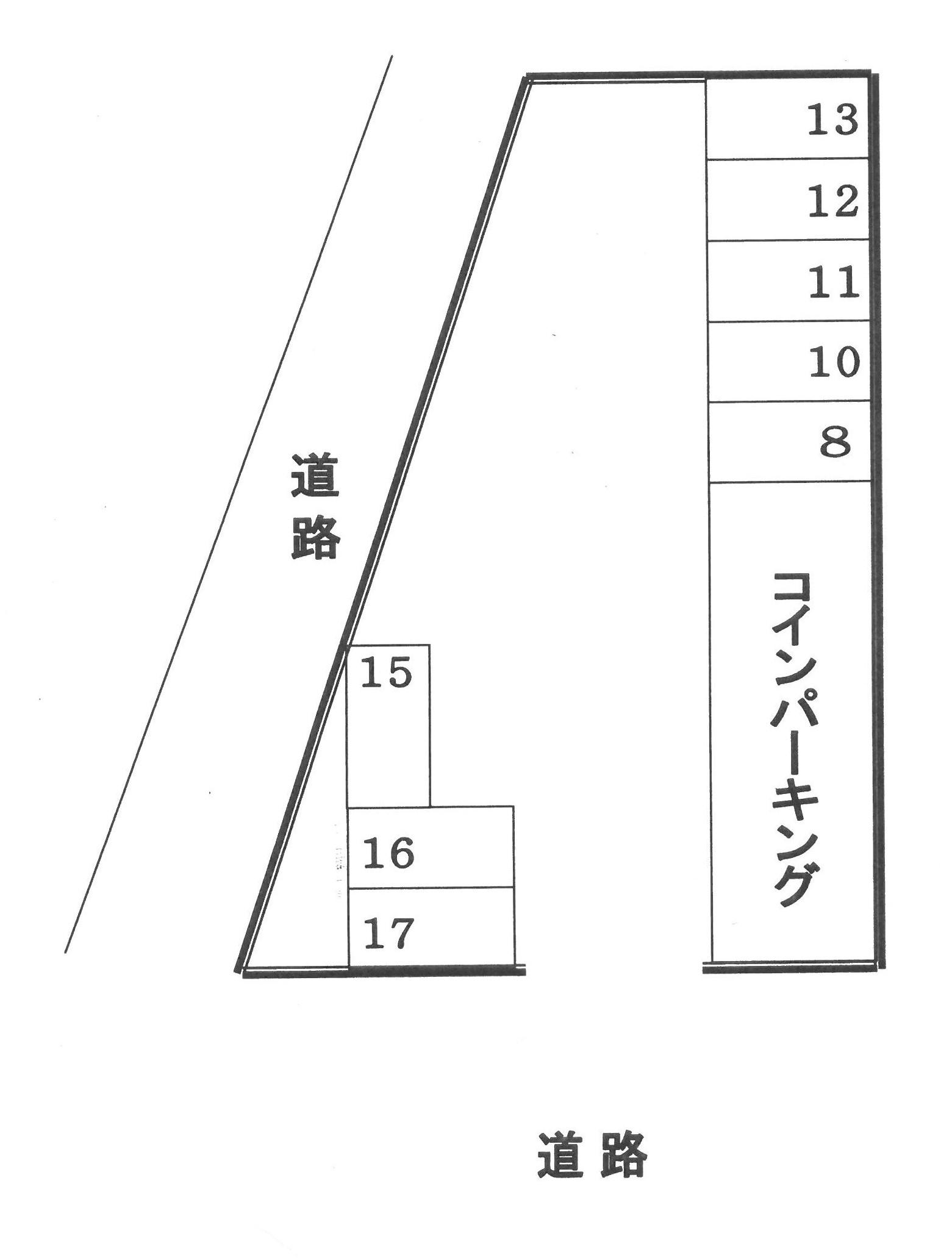 石橋駐車場の駐車配置図
