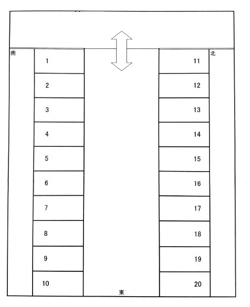 篠ケ瀬駐車場の駐車配置図