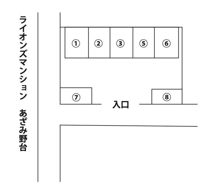 大栗もみの木台駐車場の駐車配置図