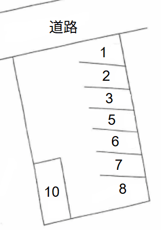 長屋モータープールの駐車配置図