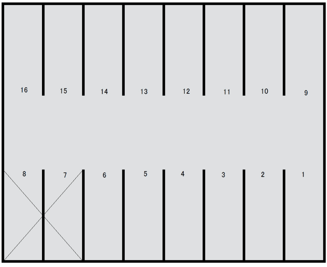 若林1丁目駐車場の駐車配置図
