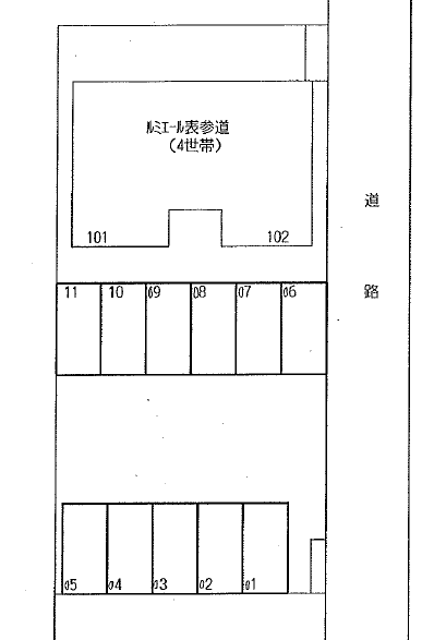 ルミエール表参道の駐車配置図