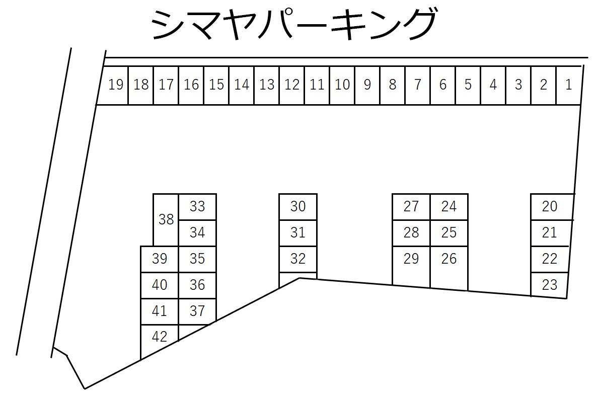 シマヤパーキングの駐車配置図