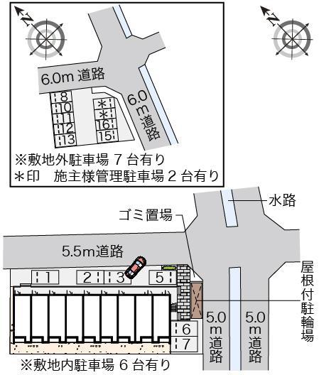 クレイノＩＭＰＵＬⅦ(56225)の駐車配置図