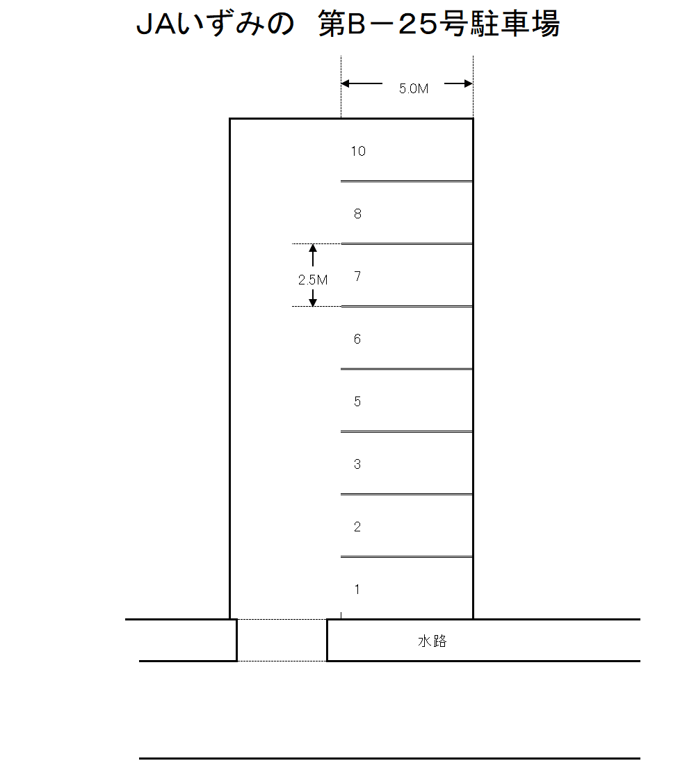 JAいずみの第B-25駐車場の駐車配置図