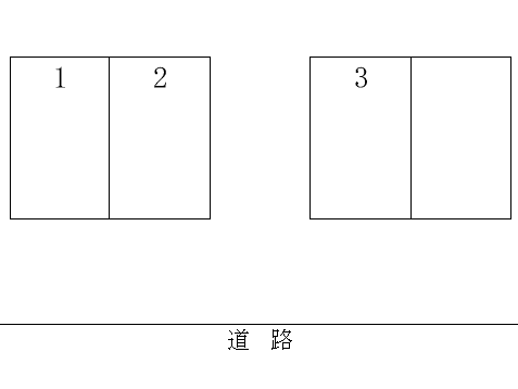 早川駐車場の駐車配置図