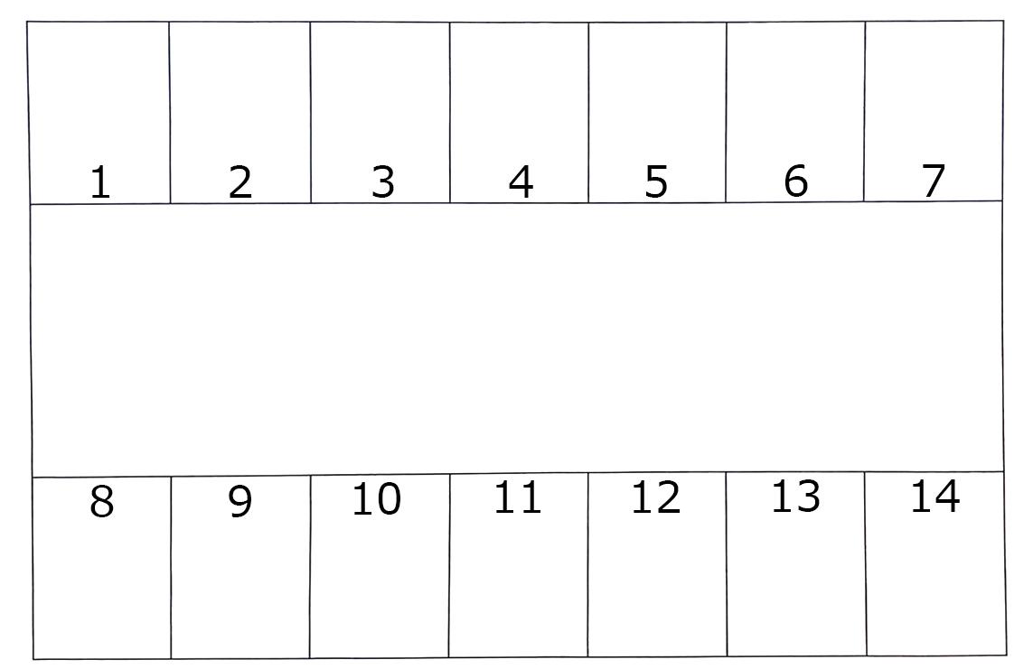 新井町 515-18 （一部）駐車場の駐車配置図