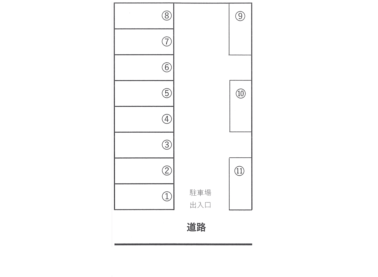 まるひろ駐車場の駐車配置図