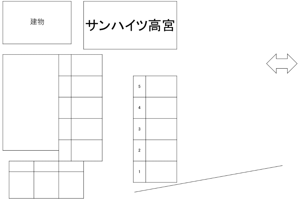 サンハイツ高宮の駐車配置図