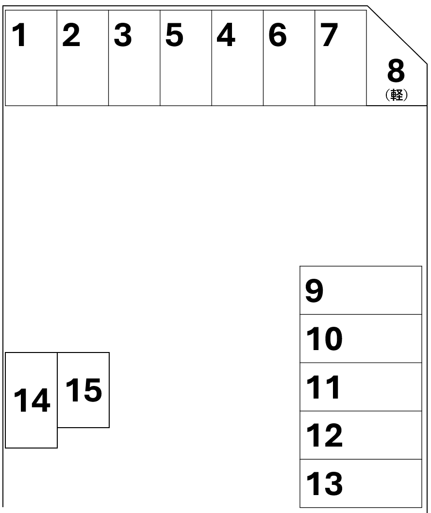 平駐車場の駐車配置図