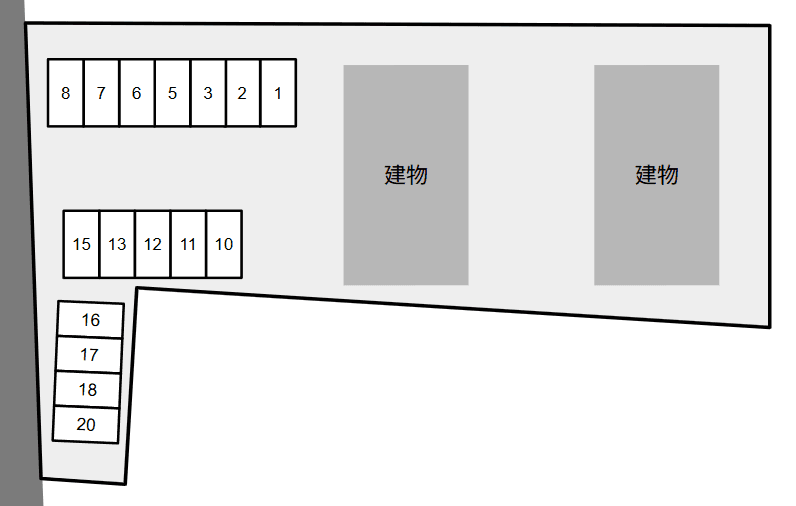 Ｐｒｉｍｒｏｓｅ　Ａ・Ｂ別駐車場の駐車配置図