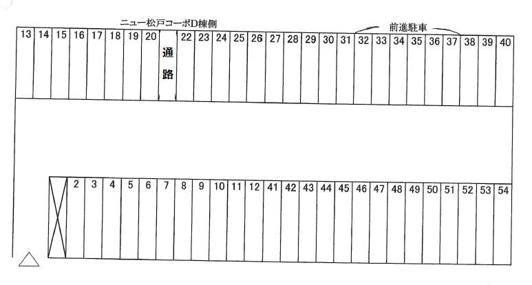 朝日駐車場の駐車配置図