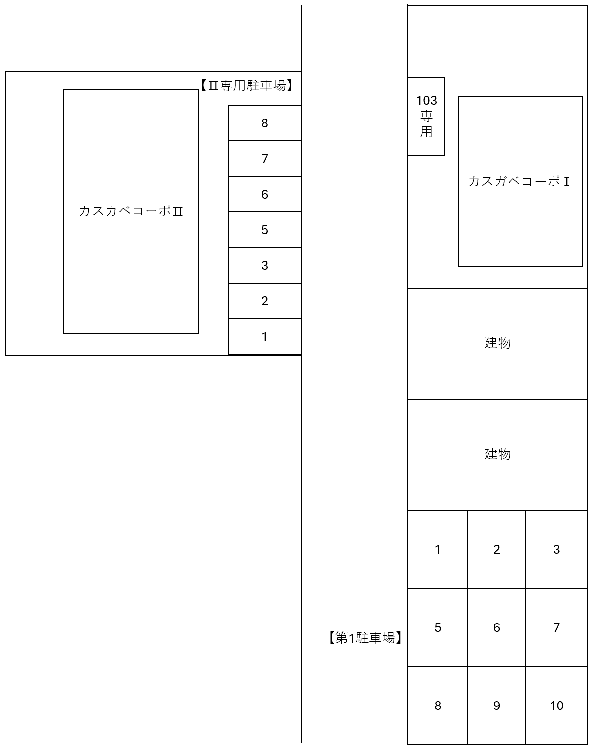 糟壁第1駐車場の駐車配置図