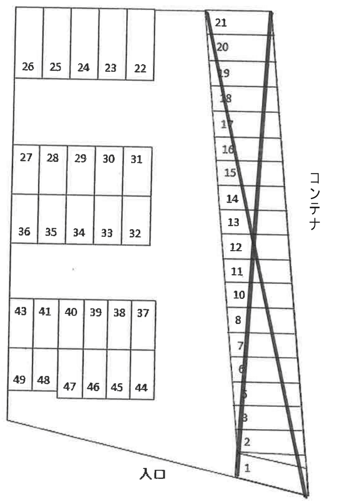 月極富士駐車場の駐車配置図