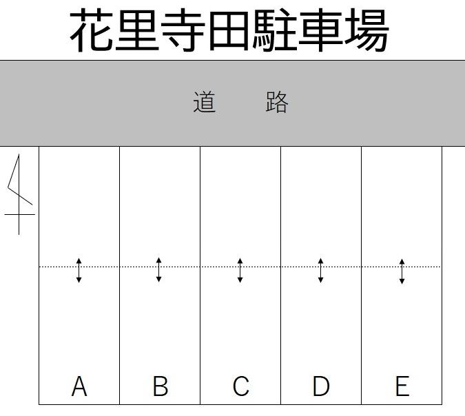 花里町月極駐車場の駐車配置図