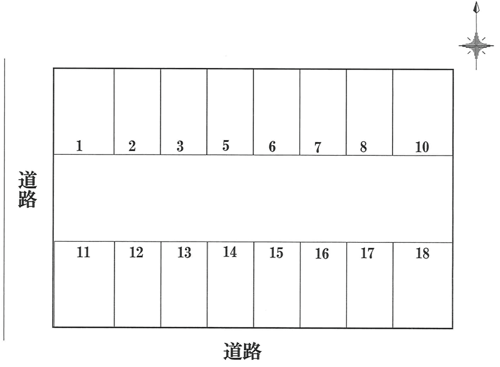 元町　柏木駐車場の駐車配置図