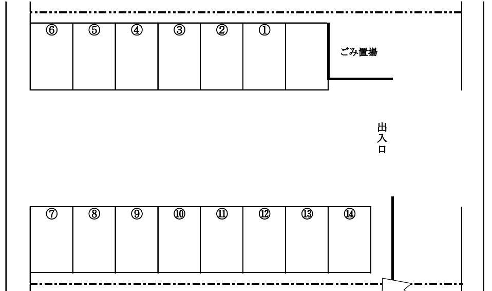 保谷町六丁目パーキングの駐車配置図