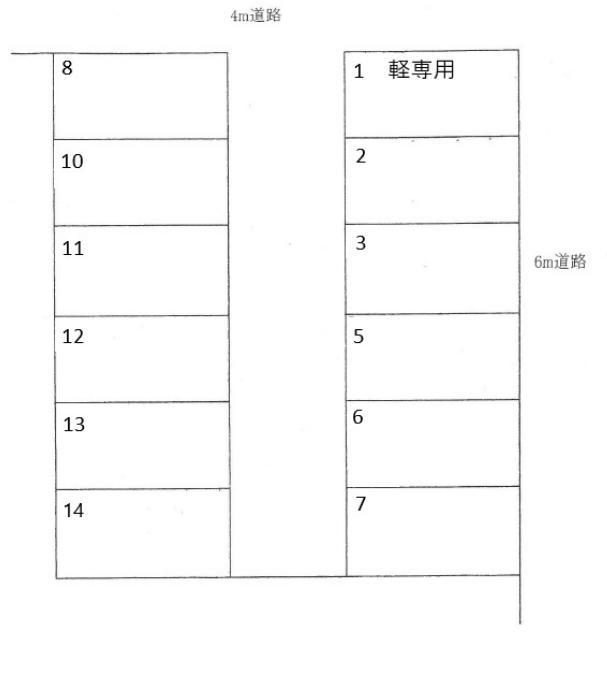 坂井東2丁目駐車場2の駐車配置図