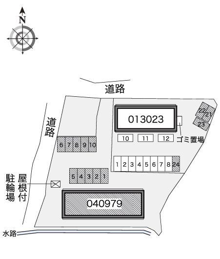 ミリオンハイツⅡ(40979)　敷地外駐車場の駐車配置図