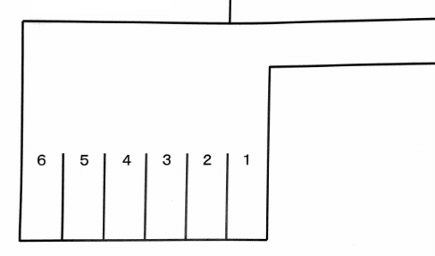 高砂７−２５駐車場の駐車配置図