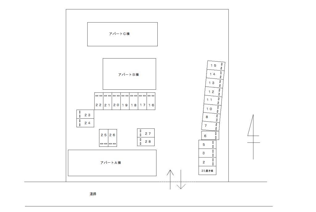 FK岩崎町神明駐車場の駐車配置図
