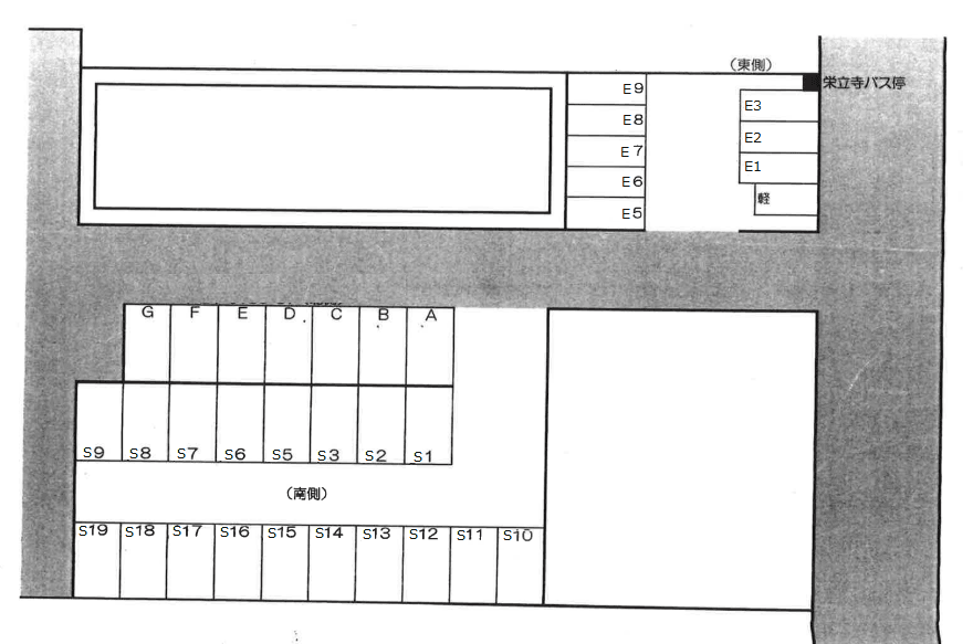 橋本駐車場の駐車配置図