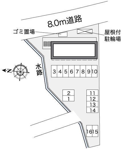メゾン八瀬(37238)の駐車配置図