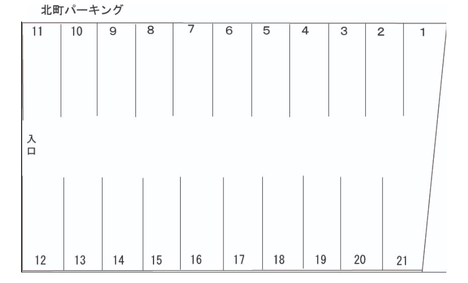 北町パーキングの駐車配置図
