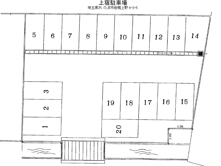 上宿駐車場の駐車配置図