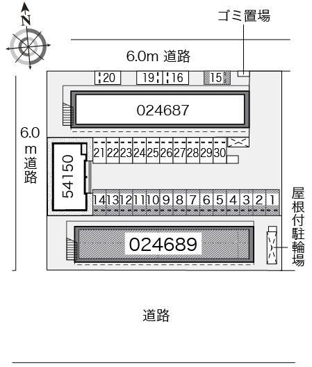 ＳＨＩＭＡＤＡ弐番館(24689)の駐車配置図
