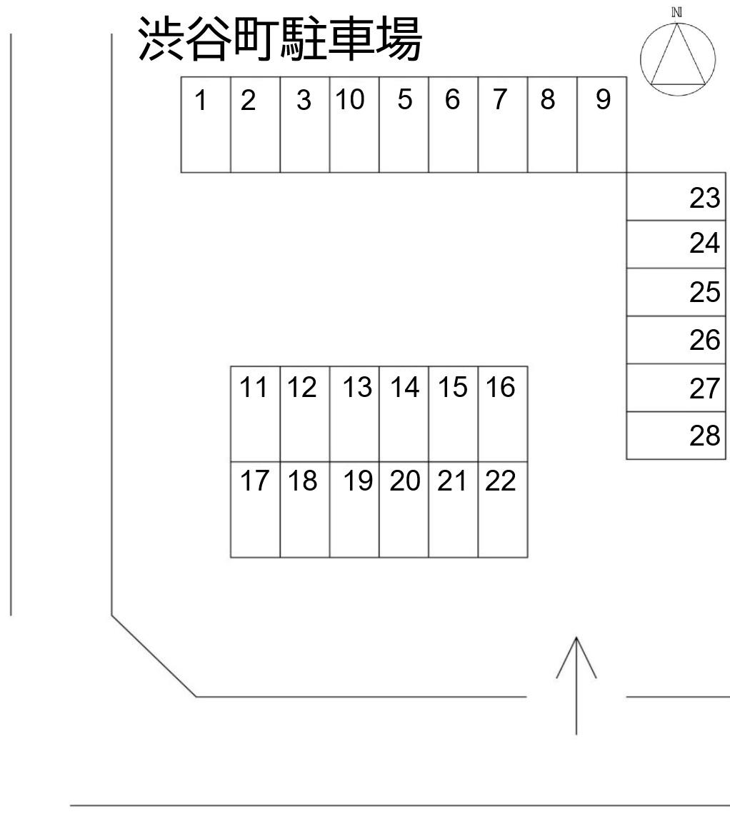 渋谷町駐車場の駐車配置図
