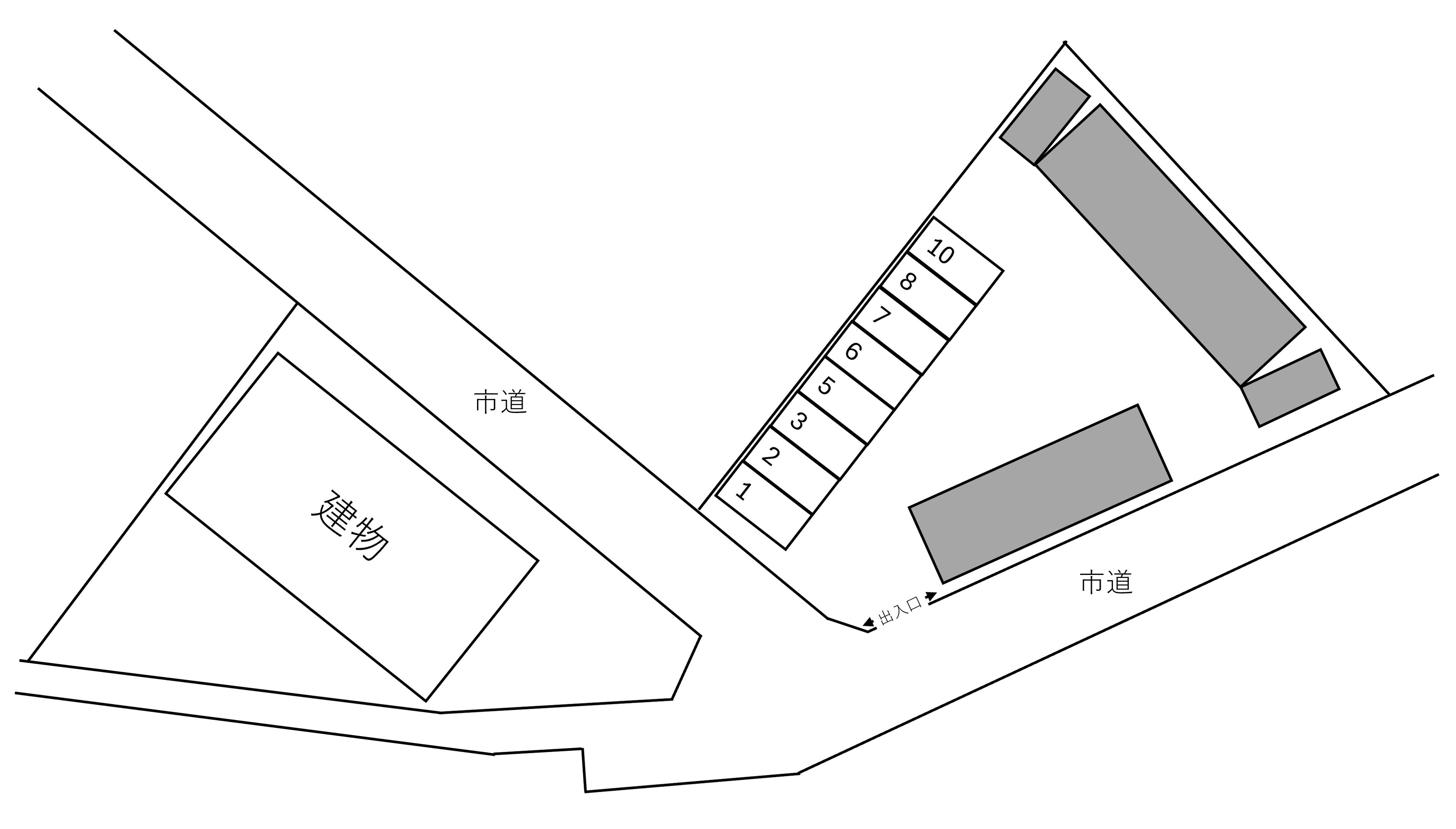 ロジュマン・ジャンティ　敷地外駐車場の駐車配置図