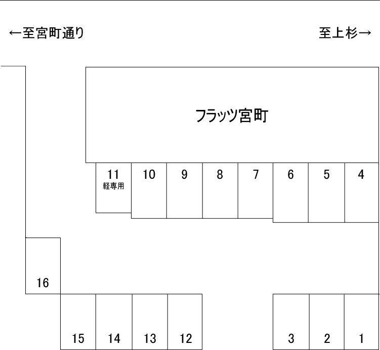 宮町３丁目佐々木駐車場の駐車配置図