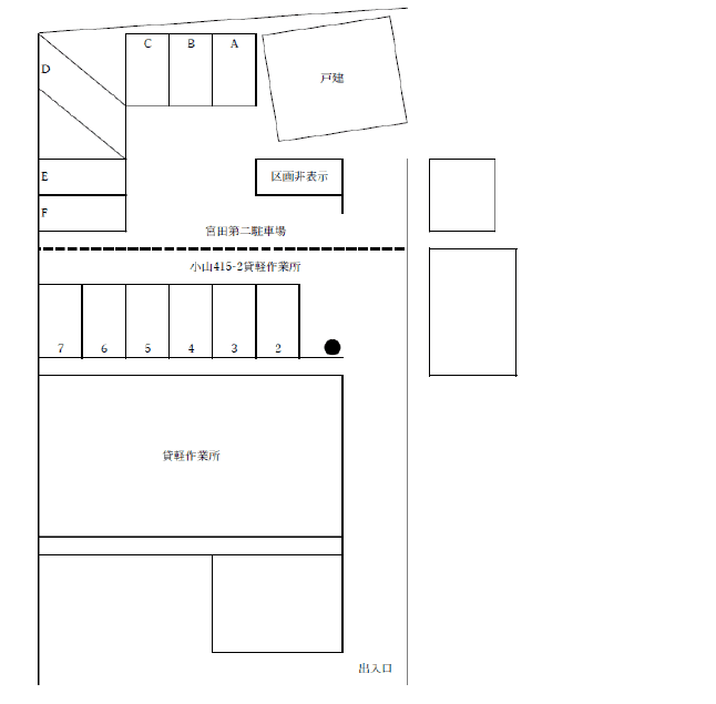 宮田第二駐車場の駐車配置図