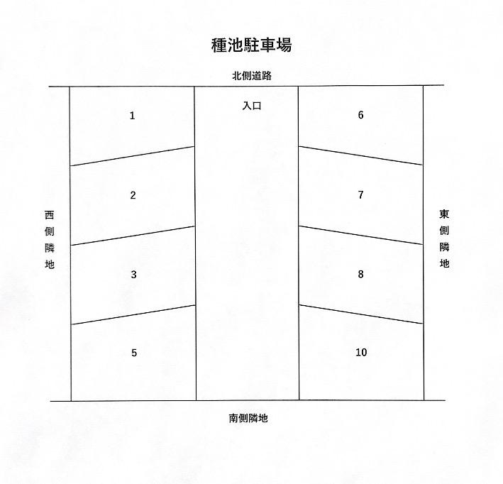 種池駐車場の駐車配置図