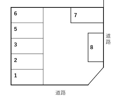 第２ユタカパーキングの駐車配置図
