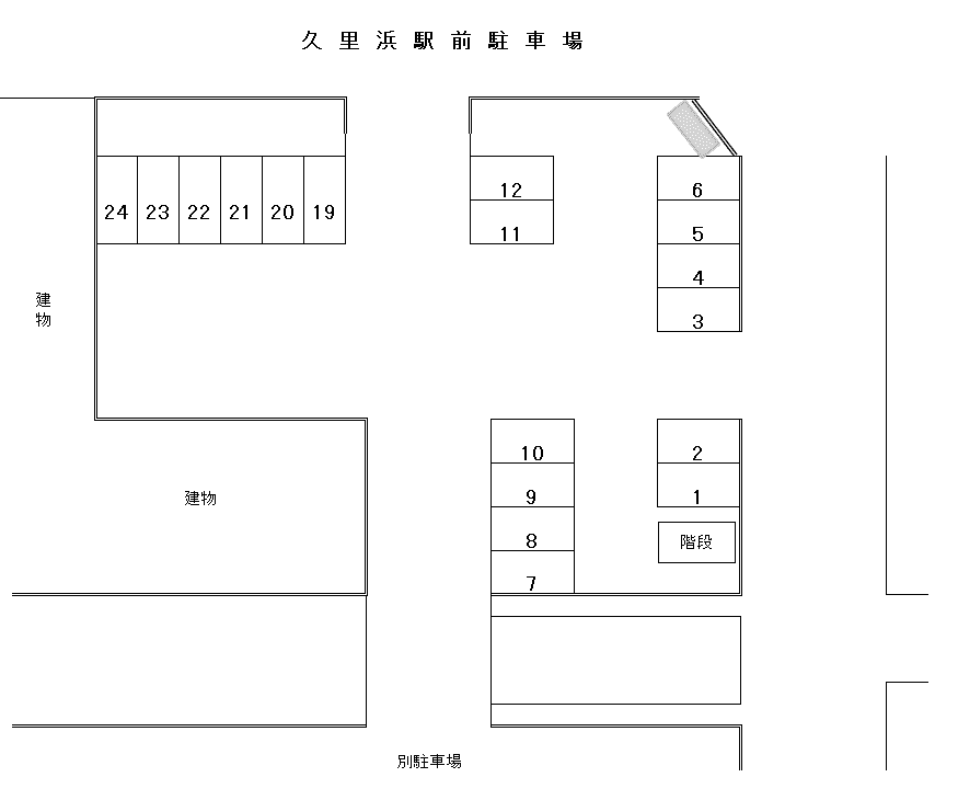 京急久里浜駅前の駐車配置図