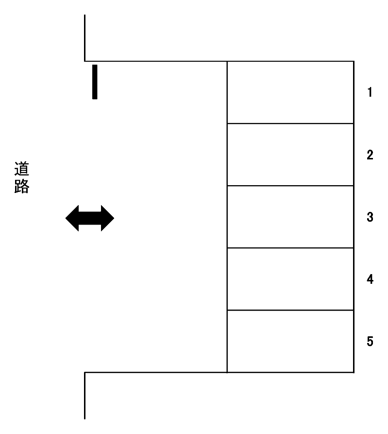松が丘　駐車場の駐車配置図