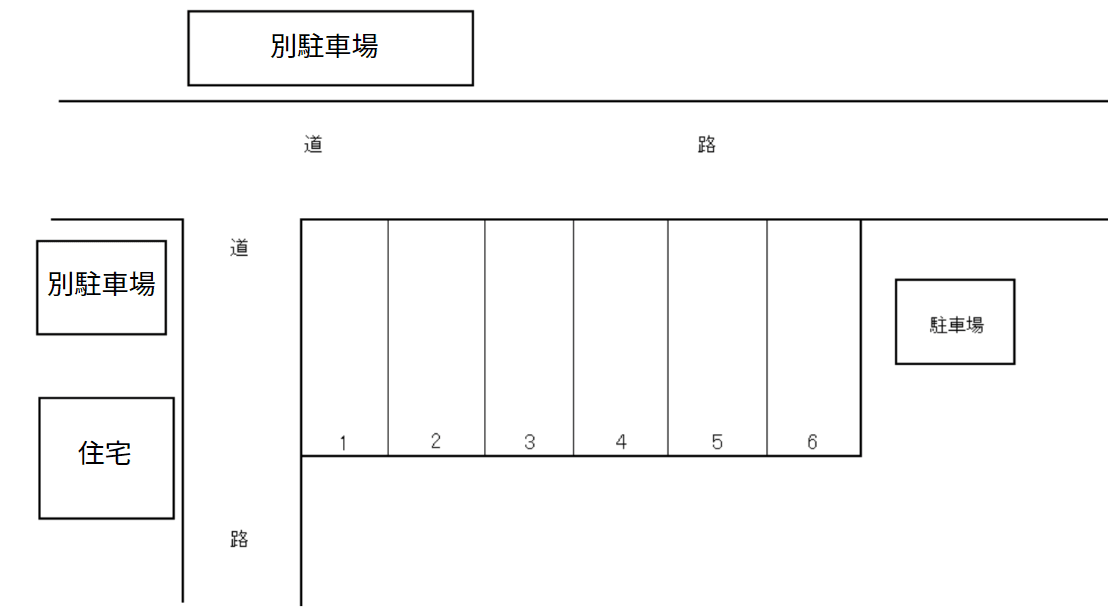 奈多Kei駐車場の駐車配置図