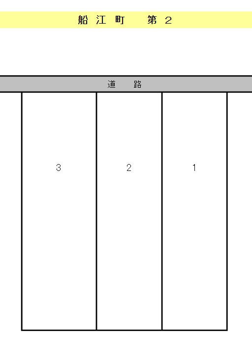 船江町1丁目第2の駐車配置図