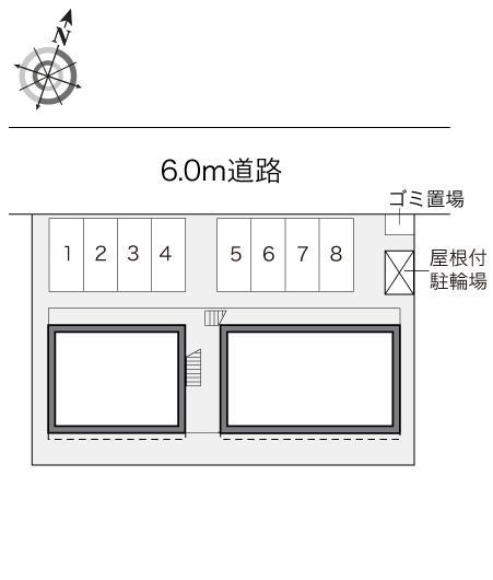 メルベーユ竹ノ内(17628)の駐車配置図