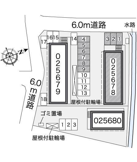 アルモニ１番館(25678)の駐車配置図
