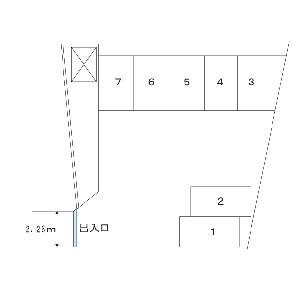 横根公園前駐車場の駐車配置図