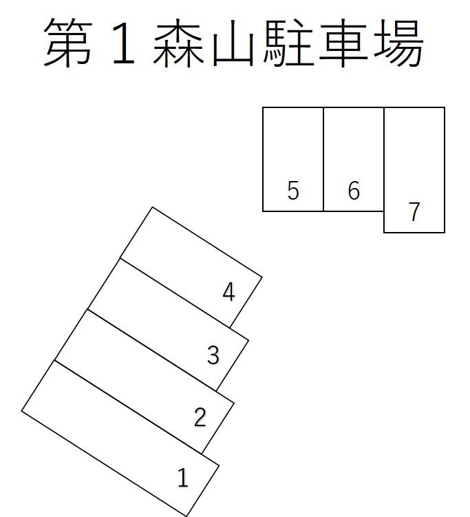 第１森山駐車場の駐車配置図