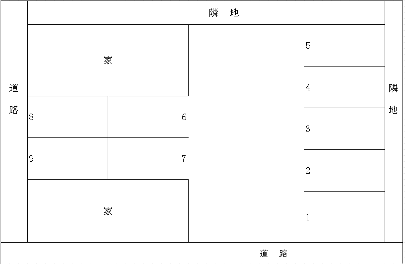 パーク祝町Ⅱの駐車配置図