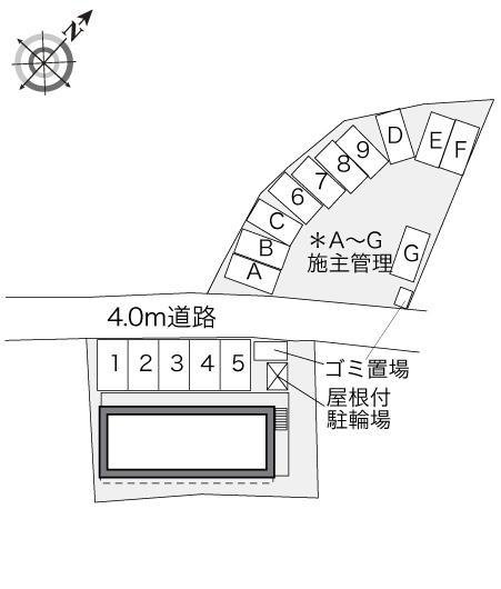 うしお(33004)　敷地外駐車場の駐車配置図